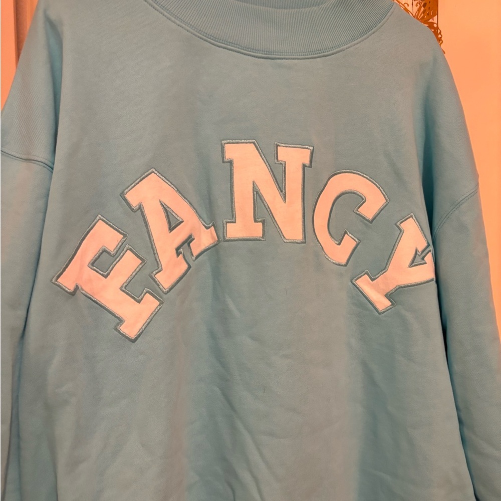 Blue Women's Cowl Neck Sweater